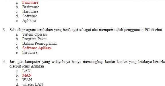 Soal Essay Administrasi Sistem Jaringan Kelas Xi Semester 1 Pendidik Siswa