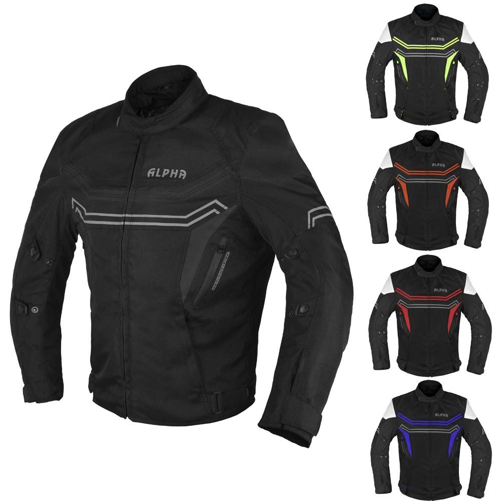 Moto Apparels MOTORCYCLE ALL SEASON JACKET (BLACK, XXXLARGE)