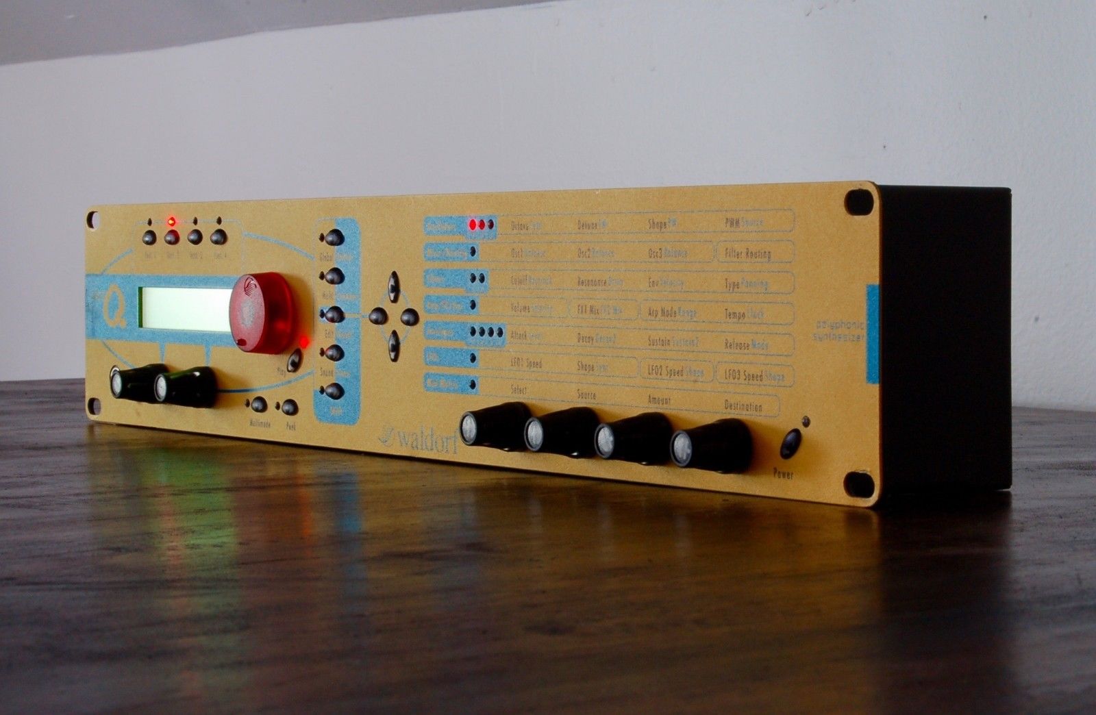 MATRIXSYNTH Waldorf MicroQ Rack Mount Synthesizer Yellow SN 1110055294