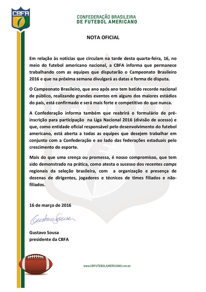 CBFA - Confederação Brasileira de Futebol Americano - Regras Básicas do Futebol  Americano.
