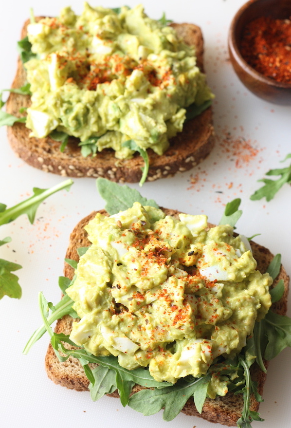 miso avocado egg salad recipe by SeasonWithSpice