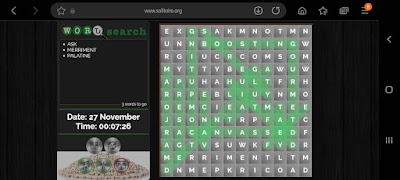 Daily word search game, solitaire, game online