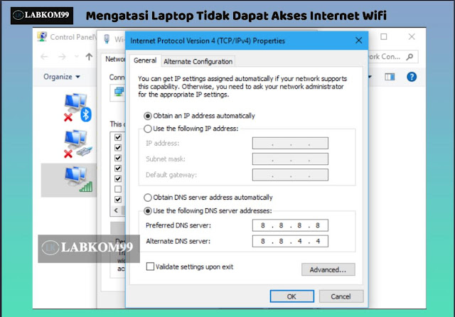 Mengatasi Laptop Tidak Dapat Akses Internet Wifi Cek Pengaturan DNS