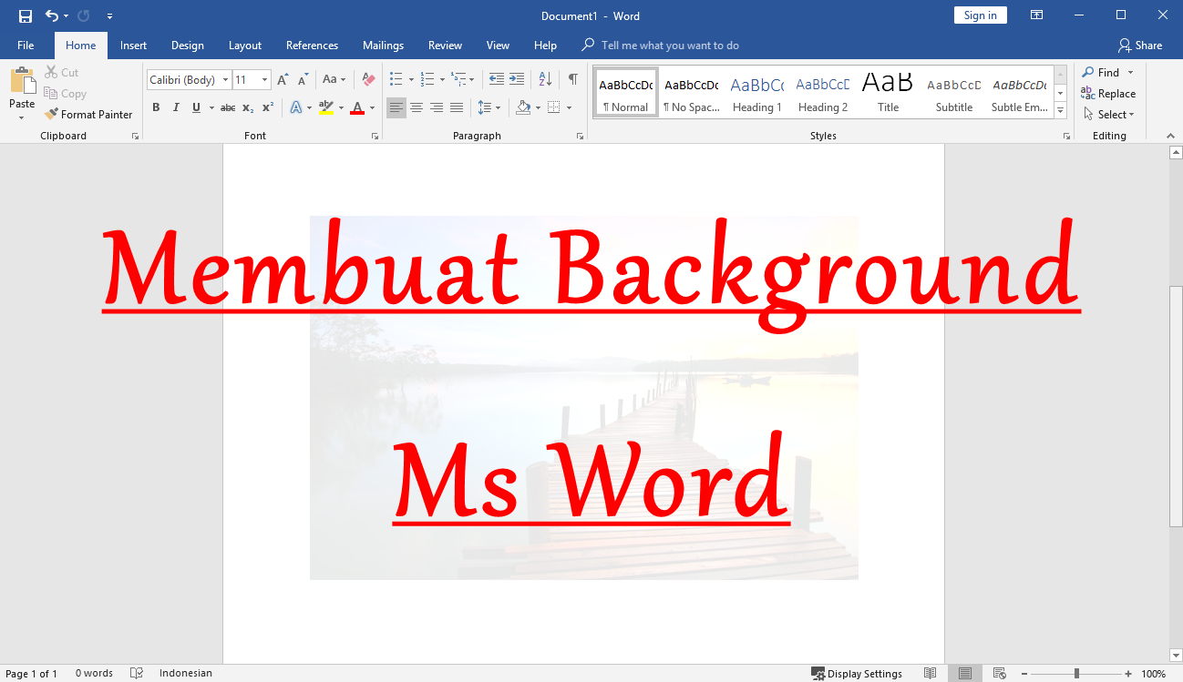 Cara Membuat Background Di Word Menggunakan Gambar Warna Semutimut Tutorial Hp Dan Komputer Terbaik