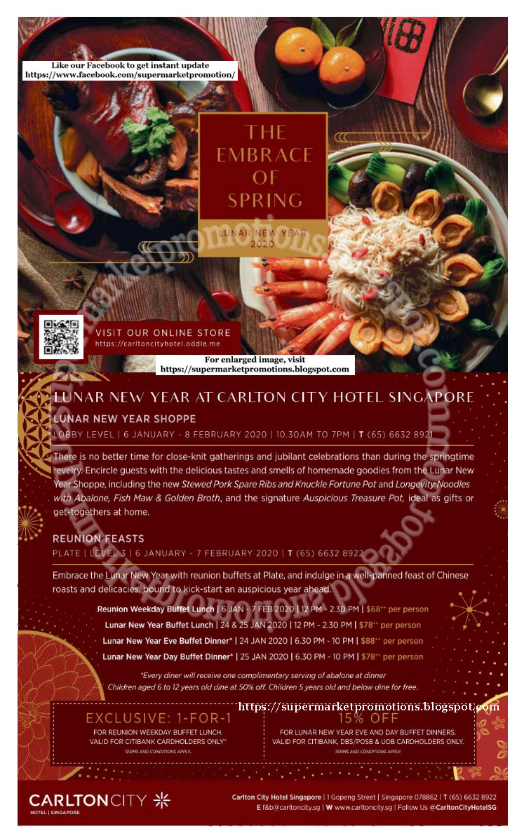 Carlton City Hotel CNY Buffet Deals 05 January 2020 Supermarket
