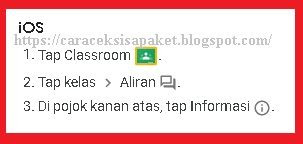 Cara Melihat Informasi kelas Google Classroom Menggunakan iOS