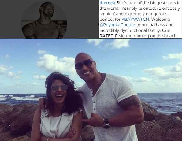PRIYANKA CHOPRA DWAYNE JOHNSON INSTAGRAM POST PIC PRIYANKA CHOPRA DWAYNE JOHNSON INSTAGRAM POST PIC