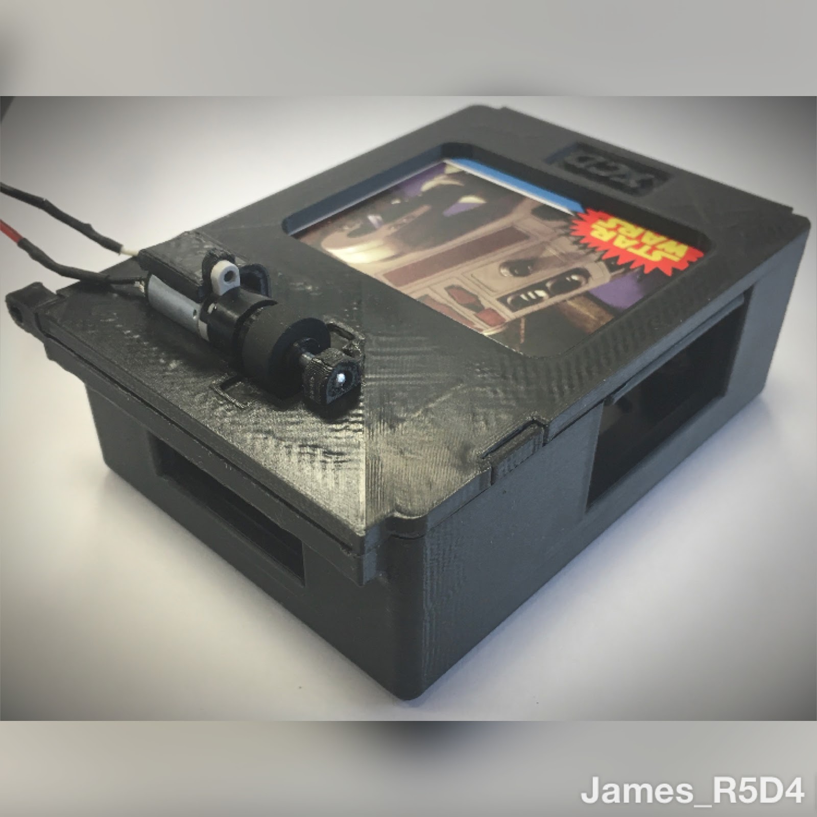 James' R5D4 3D printed journey of the Trading Card Dispenser