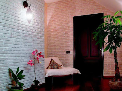 white brick wall in the interior, white brick wallpaper