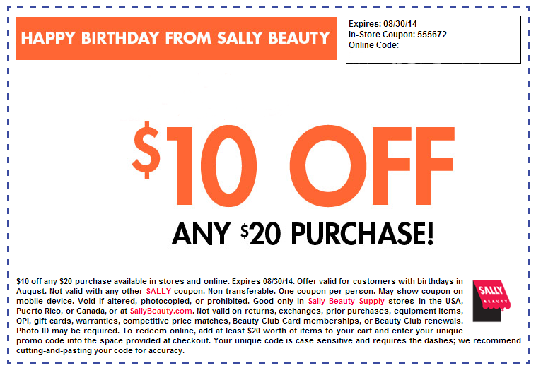 The Do It Yourself Lady: Sally's Beauty Supply: August 2014 Coupon