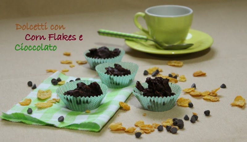 dolcetti con corn flakes e cioccolato