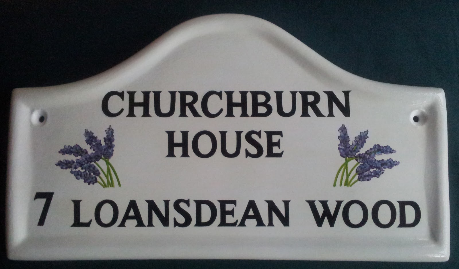 Hand Painted House Signs by Ceramic Art House Signs with lavender