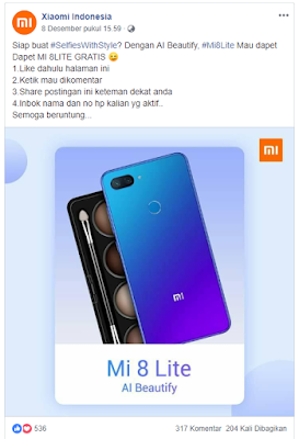 Penipuan Berkedok Hadiah Handphone Gratis di Facebook