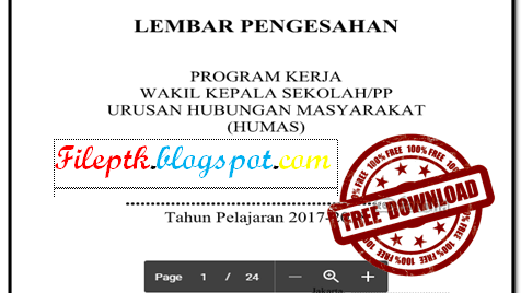 Contoh File Program Kerja Bidang Humas Lengkap Dan Terbaru File Ptk