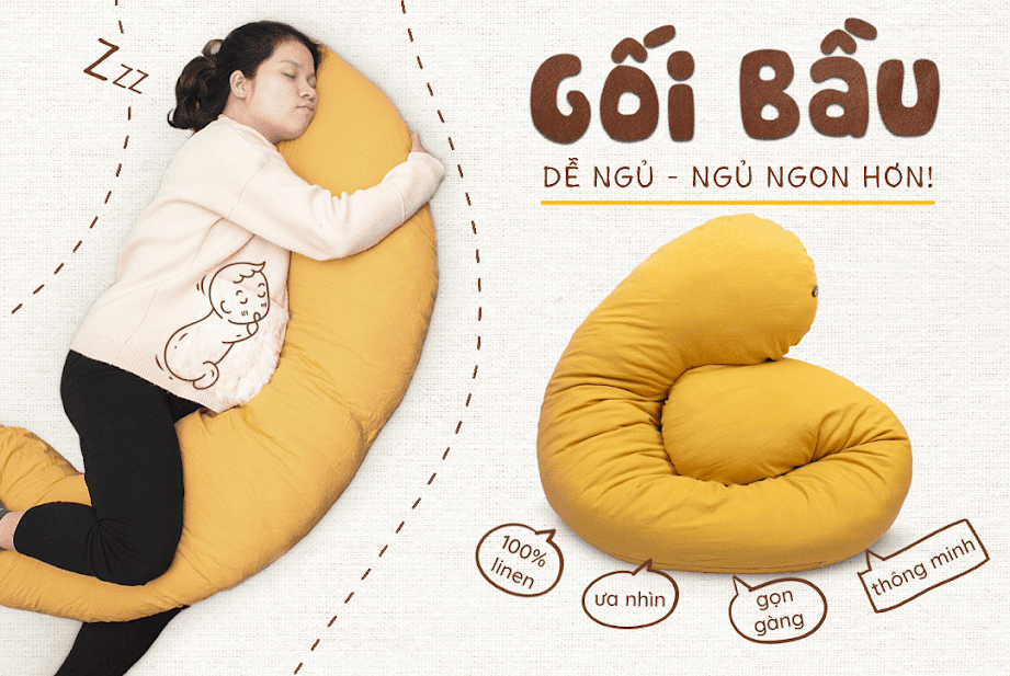 [A159] Những lưu ý giúp mẹ chọn gối bầu cho giấc ngủ tthoải mái , êm ái , đánh bay stress thai kỳ