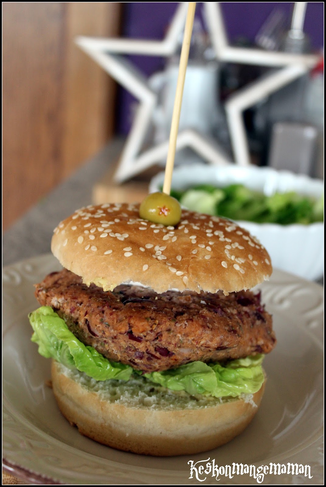 Keskonmangemaman?: Burger végétalien aux haricots rouges