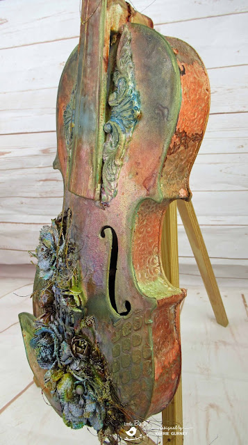kerrie gurney : Mixed Media Upcycled Violin | Little Birdie Crafts
