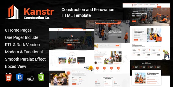 Best Construction HTML Template + RTL Ready
