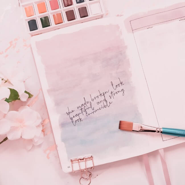 Watercoloring In Your Bullet Journal