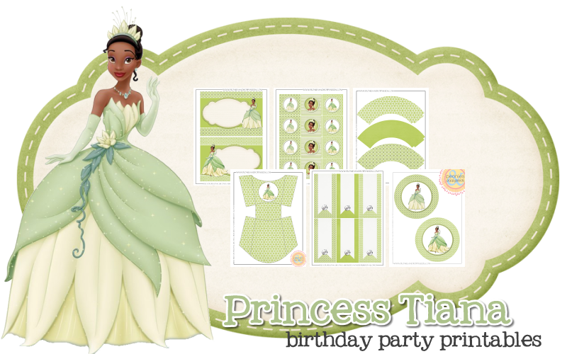 Imprimible gratis Tiana - Fiesta de princesas