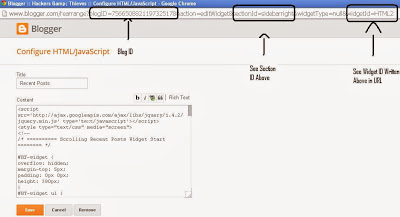 Find Blogger Widget ID and Section ID Find Blogger Widget ID and Section ID