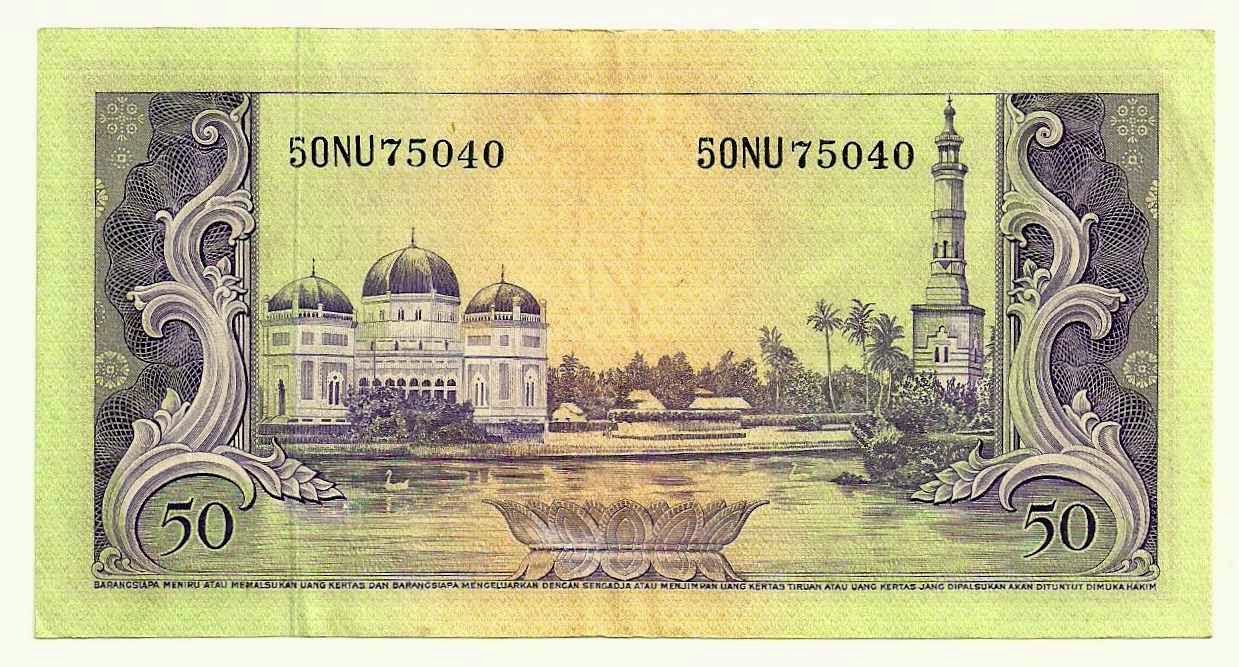 uang kuno Seri Hewan tahun 1957 pecahan 50 rupiah