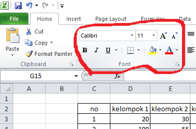 Fungsi Font Pada Microsoft Excel Husaini Blog