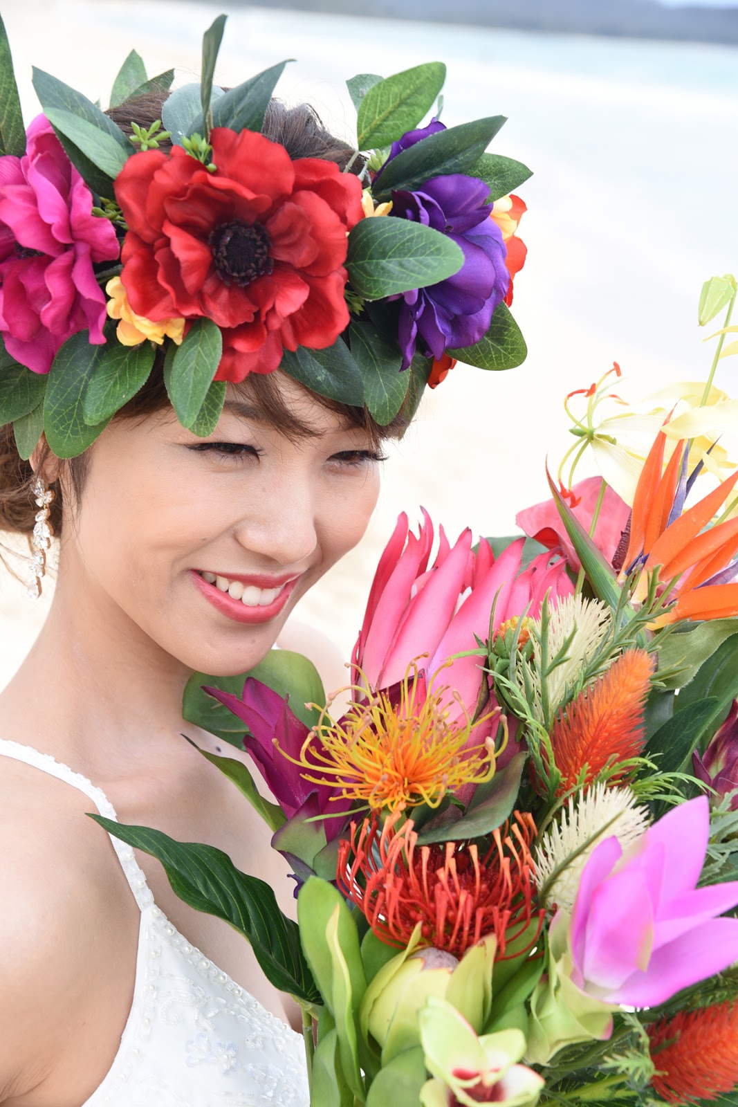 Hawaii Wedding Flowers Colorful Tropical