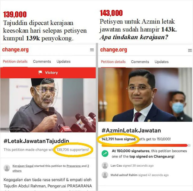 Petisyen azmin letak jawatan