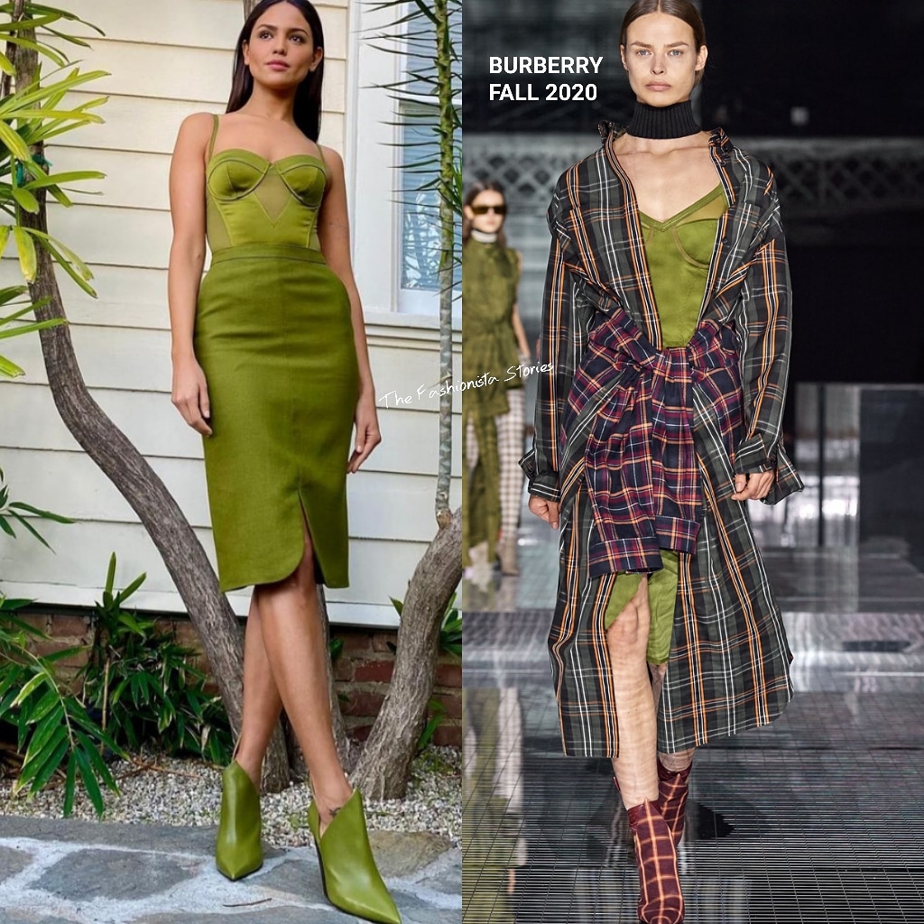 Instagram Style: Eiza Gonzalez in Burberry on Jimmy Kimmel Live!