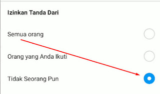 Mencegah Tag / Ditandai Orang di Instagram