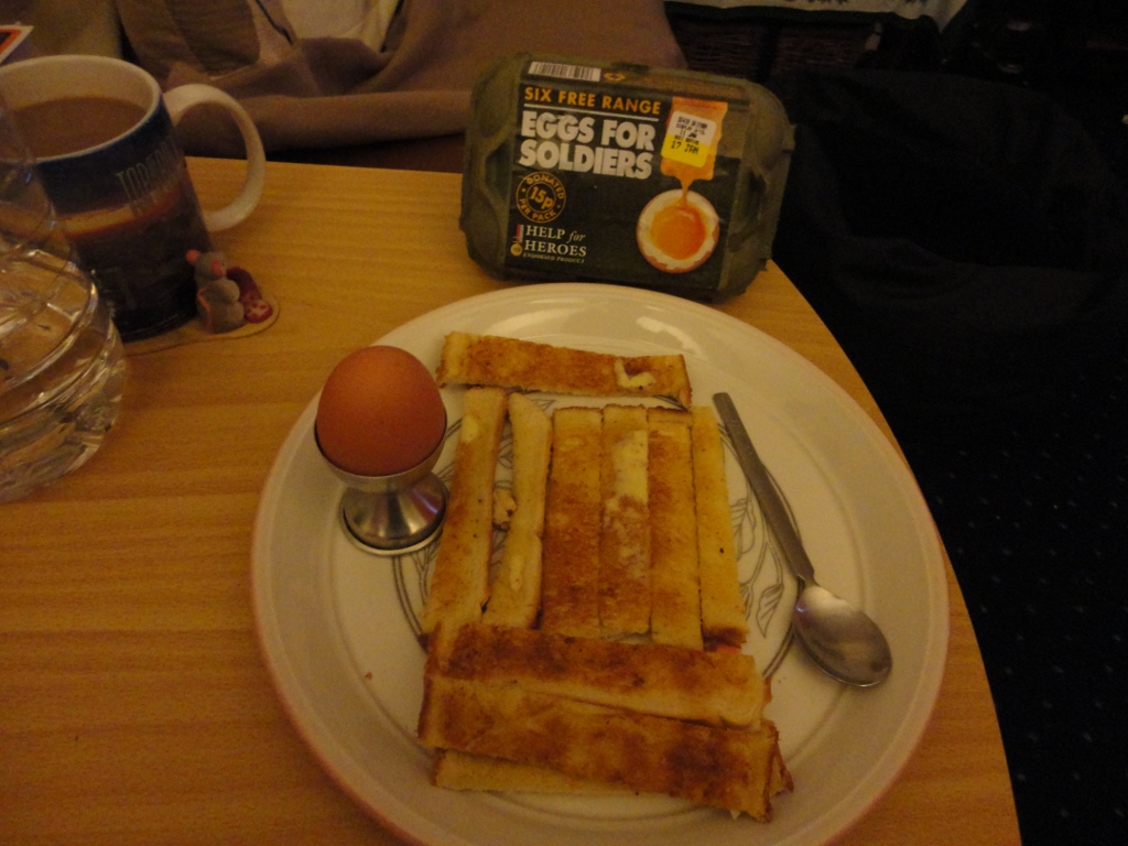 Eating British Eggs for soldiers