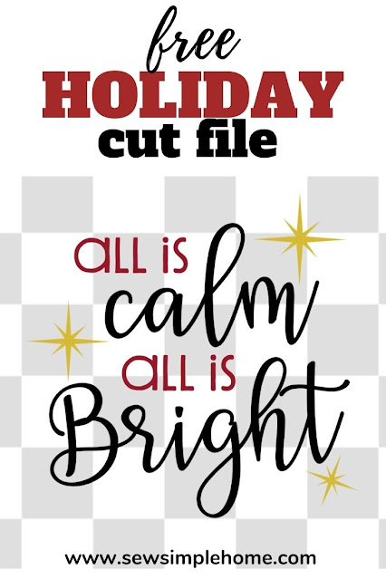 Have a calm and bright holiday season with this fun all is calm all is bright svg cut file.