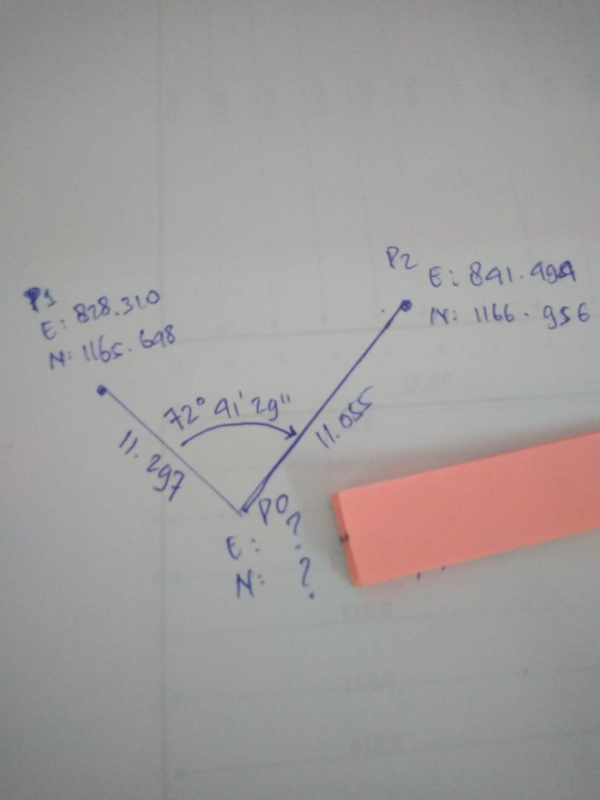 Cara Mengetahui Nilai Koordinat Dengan Resection Dengan 2 Titik Koordinat Sahabat Surveyor