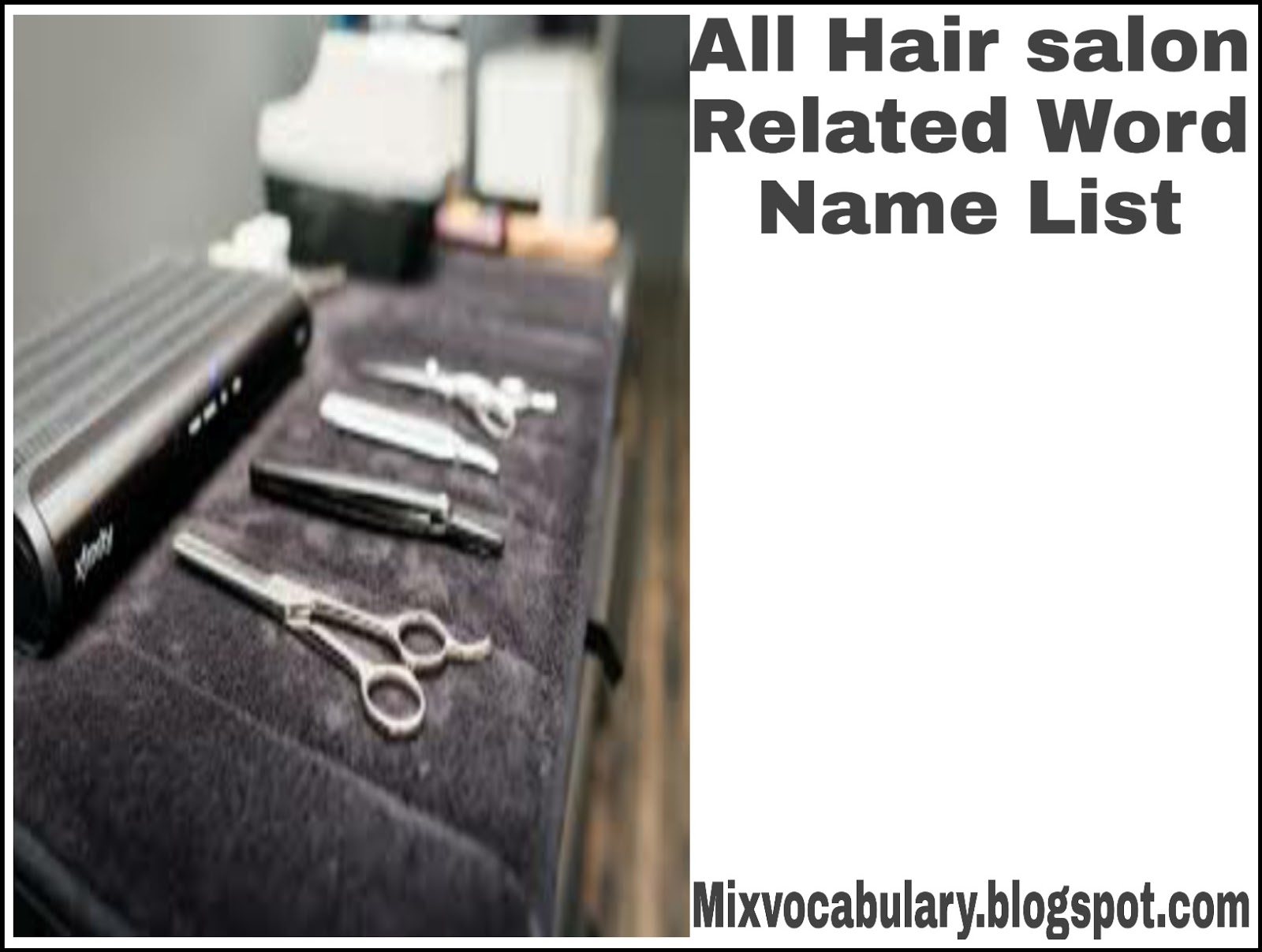 Beauty Salon Related Glossary Name List