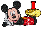 Alfabeto tintineante de Mickey Mouse recostado I. 