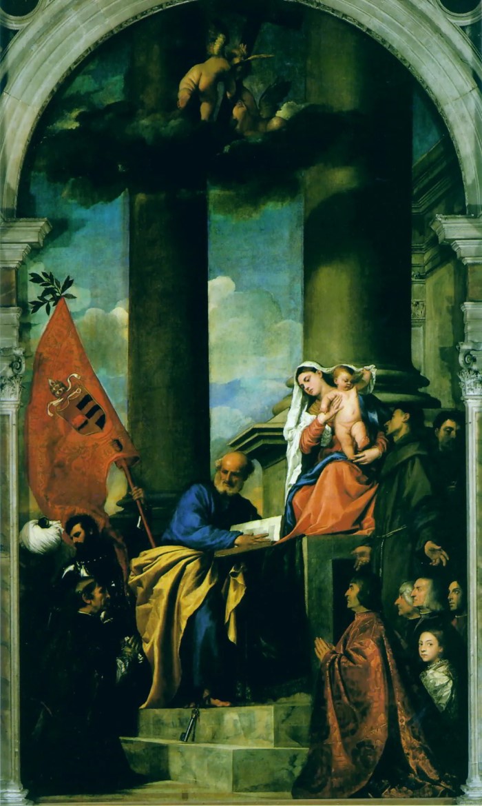 Madonna with Saints and Members of the Pesaro Family