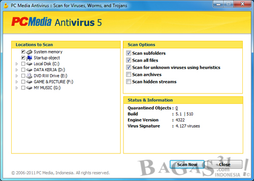 PCMAV Antivirus 5.1 Valhalla - BAGAS31.com