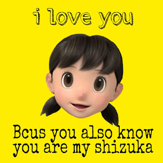 i love you bcus you also know you are my shizuka sweet images for whatsapp profile, doremon