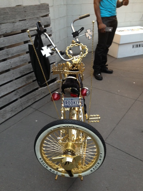 gold lowrider bike