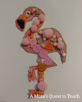 flamingo craft, kids crafts