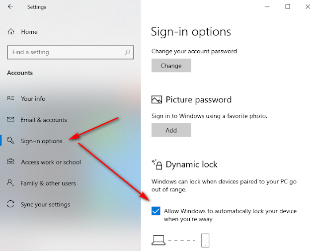 Mengaktifkan dynamic lock di windows 10 Mengaktifkan dynamic lock di windows 10