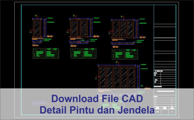 Download Detail Pintu dan Jendela File Autocad Via Google Drive - Arsimedia