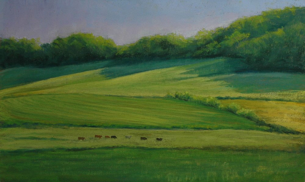 Pastel Landscape Paintings By Susan Klabak ROLLING HILLS AND MORNING