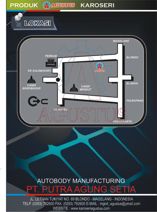 Karoseri Catur Bus: Brosur Karoseri AGUSTUS Magelang