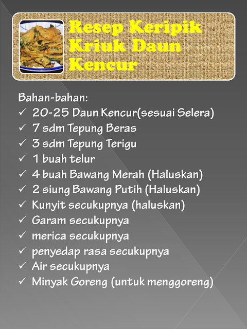 Resep Aneka Keripik untuk Dijual Laris Manis Resep Aneka Keripik untuk Dijual Laris Manis