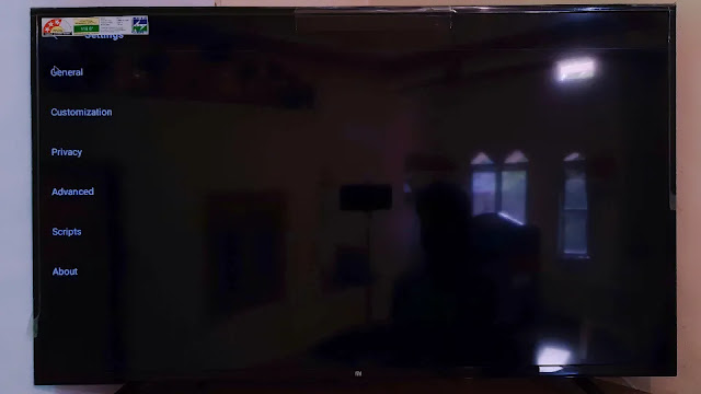 all settings in via web browser settings in android tv web browser