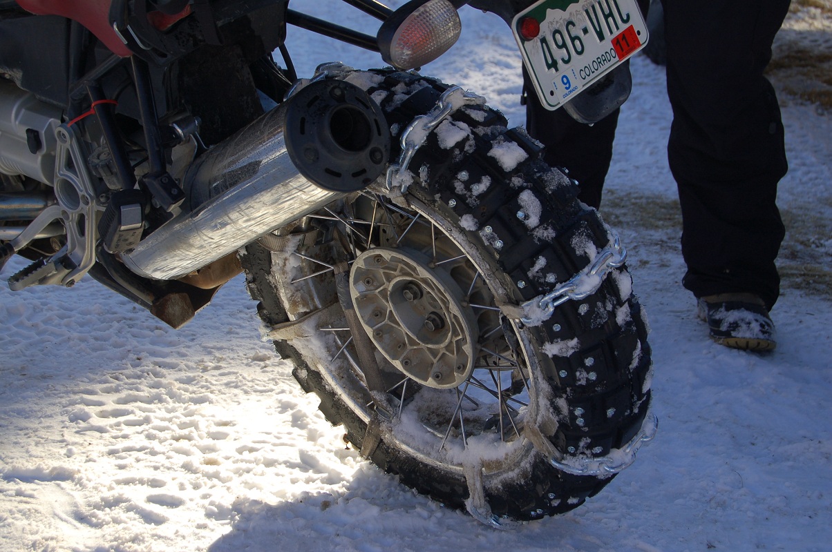 Punto de referencia Vago metal Cadenas de nieve para moto