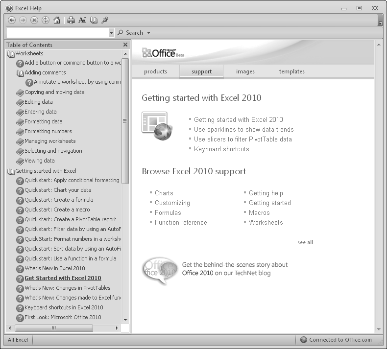 Excel Help System Excel Help System