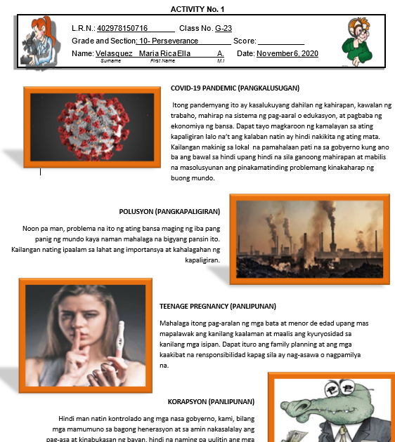 Isyung Kinakaharap Ng Ating Bansa Ngayon